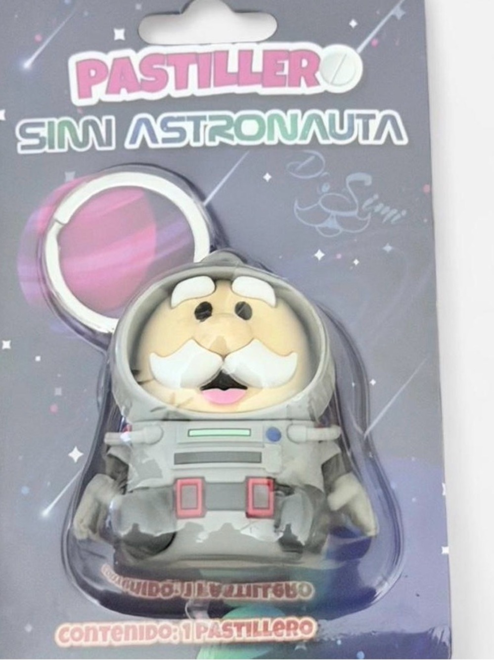 Simi Astronauta Keychain Pill Case - Gray